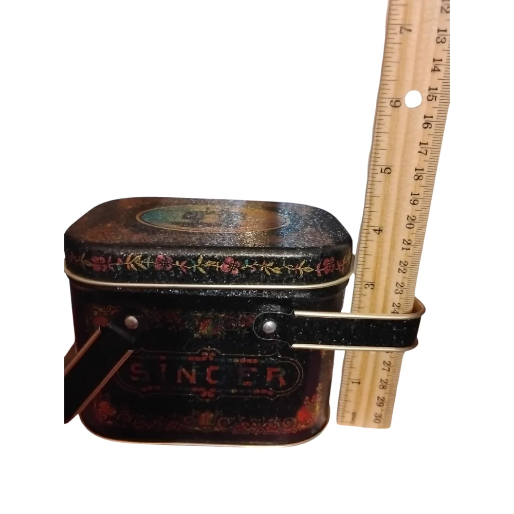 Vintage Singer Tin with Handles